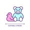 2D simple customizable thin line pink tax on toy icon