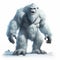 2d Yeti: A Mythical Creature Walking In Snow