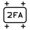 2fa internet icon outline vector. Password verification