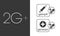 2G plus Corona regulation notice icons on dark grey and white background