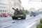 2S35 Koalitsiya-SV Russian ground forces army self-propelled gun on mounted on T-90 tank