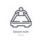 2steam bath outline icon. isolated line vector illustration from sauna collection. editable thin stroke 2steam bath icon on white