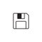 3.5 inch floppy diskette simple vector icon.