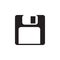 3.5 inch floppy diskette simple vector icon.