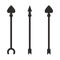 3 arrow bows archery flat icon for apps and websites