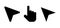 3 arrows. 3 cursor arrows. set of cursor vector arrows