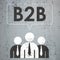 3 Businessmen Speech Bubble Concrete b2b