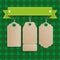 3 Carton Price Stickers St Patricks Day Tartan Ribbon