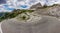 3 cime di Lavaredo u-shape curve with cyclist