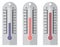 3 Coloured Plastic Thermometers