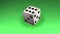 3 d dice on table animation - 6 number