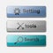3 D glossy action web button vector design.