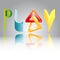 3-D play logo