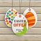 3 Easter Offer Price Sticker Wood