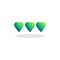 3 game hearts flat icon