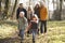 3 Generation family on country walk in winter