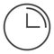 3 hours line icon. Clock with 3 hours vector illustration isolated on white. Watch outline style design, designed for