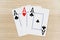 3 of a kind aces - casino playing poker cards