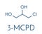 3-MCPD carcinogenic food by-product molecule. Produced when hydrochloric acid is added to food to speed up protein hydrolysis..