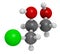 3-MCPD carcinogenic food by-product molecule. Produced when hydrochloric acid is added to food to speed up protein hydrolysis. 3D