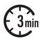 3 minute timer countdown icon vector for graphic design, logo, website, social media, mobile app, UI illustration