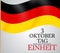 3 Oktober Tag der Deutschen Einheit. Translation: 3 october day of german unity. Vector Illustration