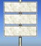 3-Panel GI Galvanized Iron Road Signs (Isolated)