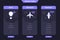 3 Plan Pricing Table Template Design, Dark Theme Illustration