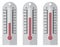 3 Plastic Thermometers