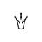 3 point crown outline icon