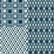 3 Retro BLUE Patterns Vector