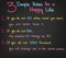 3 Simple Rules in Life