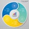 3 steps simple&editable process chart infographics element.