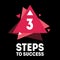 3 steps to success. Cover for the video to be placed on the video hosting or Image for design of the post in social networks.