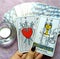 3 of Swords Tarot Card Heartbreak Tears Pain Deep Sadness