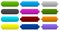 3 type banner, button, plaque shapes in 12 color