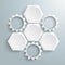 3 White Hexagons 3 Gears Cycle