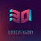 30 Anniversary night party - Electronic music fest and electro space poster. Music background with Abstract gradients. Club party