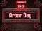 30 April,Arbor Day , Neon Text Effect on Bricks Background