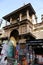 30 February 2023, Nageshwar Shiv temple in Phaltan busy vegetable market place. Phaltan, Satara, India