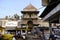 30 February 2023, Nageshwar Shiv temple in Phaltan busy vegetable market place. Phaltan, Satara, India