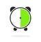 30 Seconds, 30 Minutes or 6 Hours - Alarm clock icon green and black