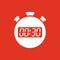 The 30 seconds, minutes stopwatch icon. Clock and watch, timer, countdown, stopwatch symbol. UI. Web. Logo. Sign. Flat