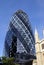 30 St Mary Axe, The Gherkin, Swiss Re Building in London, England, Europe