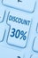 30% thirty percent discount button coupon sale online shopping i