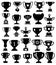 30 Unique trophy icons on white background. Vector illustration