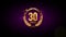 30 years Anniversary Laurel Wreath Gold Dust Reveal On Purple Waves Grainy