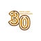 30 Years Excellent Anniversary Vector Template Design illustration