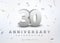30 years silver number anniversary celebration event. Anniversary banner ceremony design for 30 age