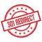 301 REDIRECT text written on red vintage round stamp